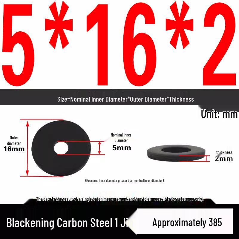 Blackened Thickened Oversized Metal Washer