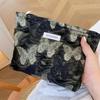 Portable Large Capacity Makeup Bag Gold Thread Zipper Handbag Multifunctional Travel Wash Bag
