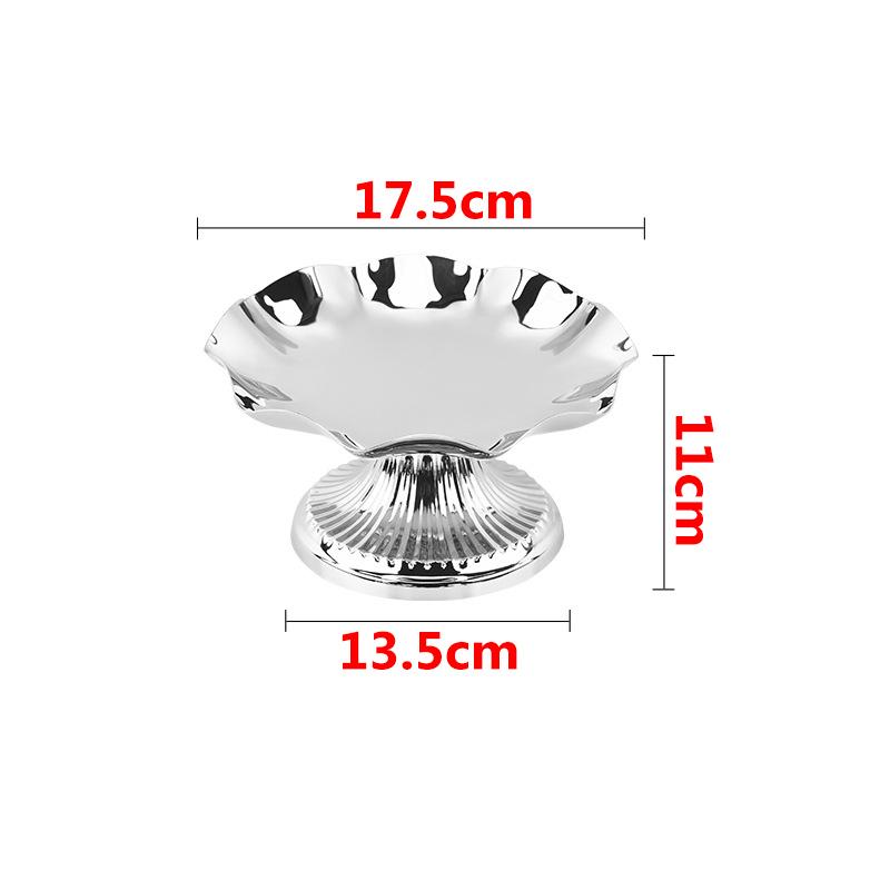 Silná nerezová ocel Luxusní miska na ovoce a svačinu Domácí párty dekorace Úložný servírovací tác Nádoba na bonbóny, dorty, sušenky