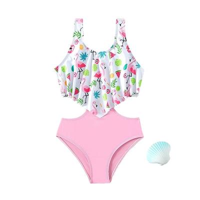 Neue Sommer Mädchen Rosa Bademode Kinder Nette Einteilige Prinzessin Schwimmen Badeanzug 5-15 Jahre Mädchen Beachwear