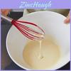 Handheld Stainless Steel 304 Egg Beater Cream Whisk Mixer No Electric 10 Inch Red Silicone