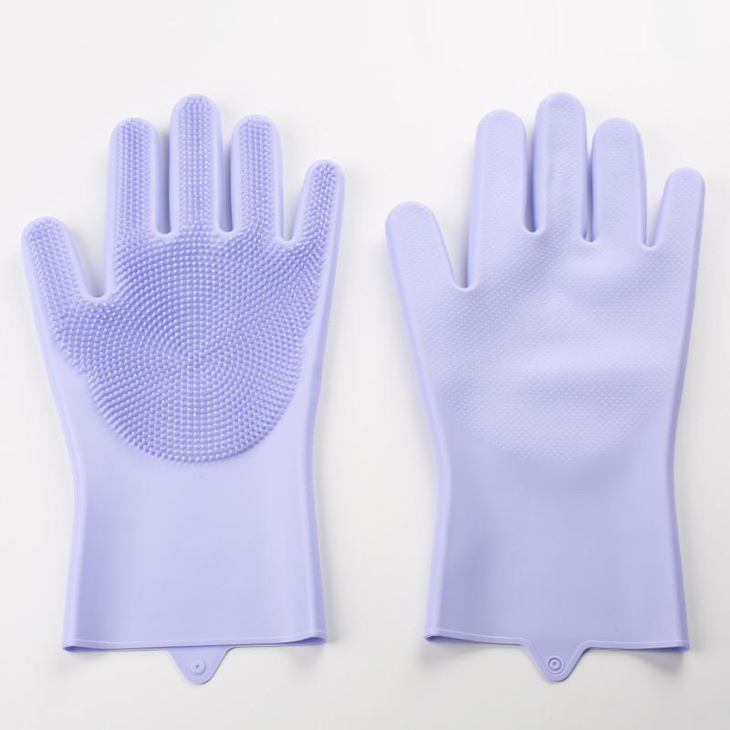 2-in-1 Pet Dog Bath Gloves Pet Silicone Bath Massage Brush Dog Rubbing Bath Supplies