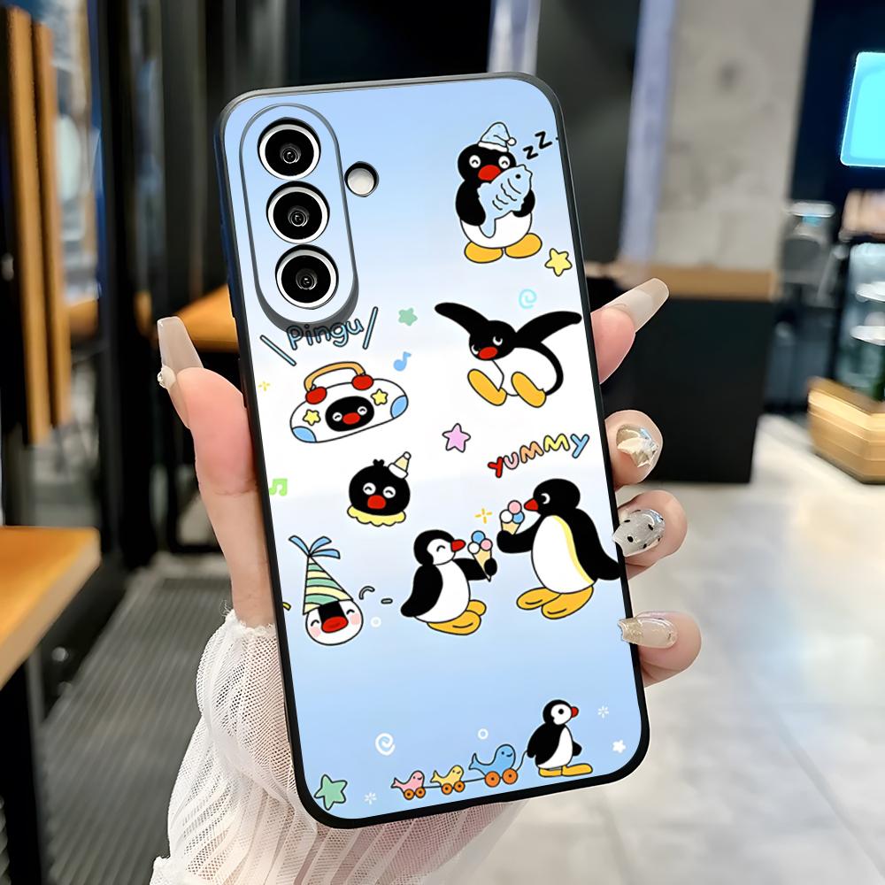 P-Pingu Penguin Phone Case For Samsung S26 S25 Plus S20 S20 Plus S22 Ultra S23 FE S21 Plus S21 Ultra Soft Cover
