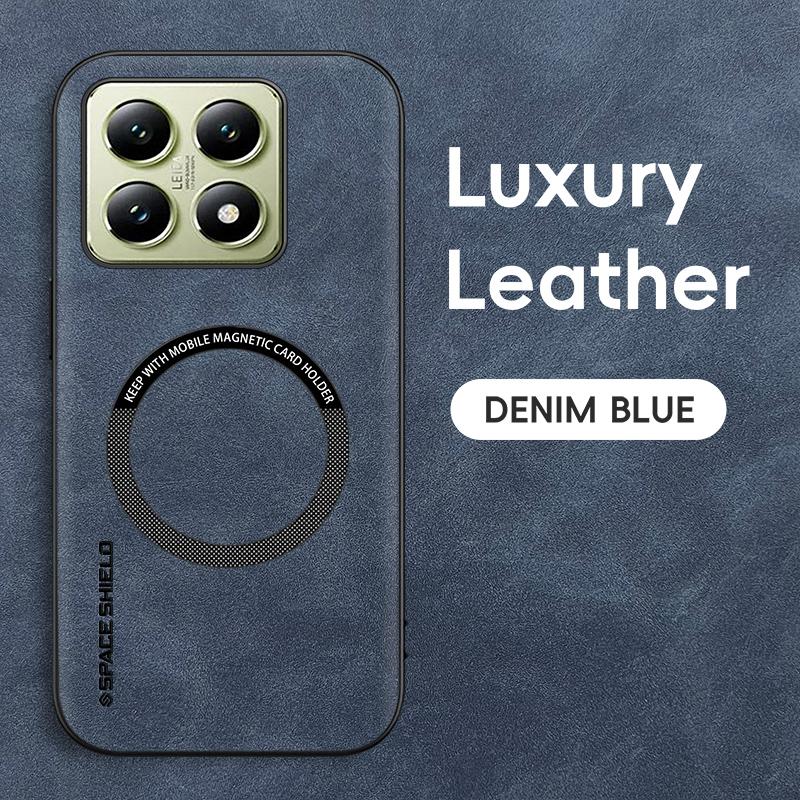 

Для Xiaomi 14T 14T Pro Чехол для телефона из овчины с магнитным TPU и мягкими краями, с мелкими отверстиями, противоударный, против отпечатков пальцев For Xiaomi 14T Pro