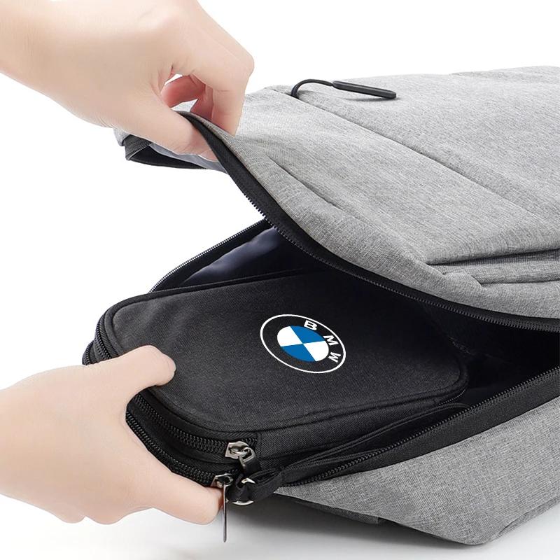 Car Sticker 2025 Hot Car USB torage Bag Cable Organiser For Digital Products Waterproof For Performance M5 BMW E46 e90 E60 Serie