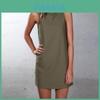 Nuevo Vestido de Fiesta Sexy de Verano para Mujer Elegante sin Mangas de Cuello Alto Mini Vestido para Eventos Casuales