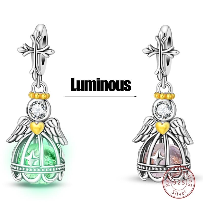 Sweety Copper Cake Poodle Crown Flowers Lover Luminous Charms Beads Fit 3Mm Bracelets Diy Fine Jewelry Making