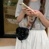 Heart Shape Women's Mini Shoulder Bag Sweet Girls Bowknot Love Crossbody Bags Portable PU Leather Ladies Clutch Purse Handbags CLE