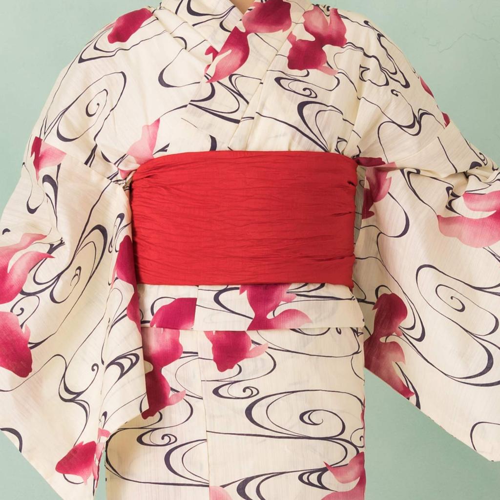 [KYOETSU] [Kyoetsu] Obi (sash), Heiko Obi, Adult, Wrinkle-resistant, Size 34, Women's (8. Red)