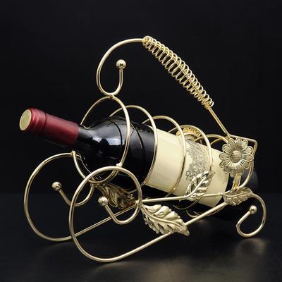 Portabottiglie per Vino Rosso Portabottiglie per Champagne 3 Colori, Da Appoggio - Dorato, 26x9x10x22.5cm