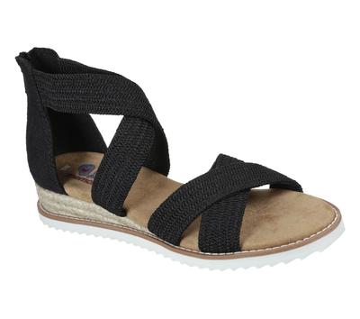 Bobs Desert Nights Size Cm Kiss-Desert Sandals, 113540, Women's, Black, 23.0