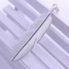 Necklace Delicate Feather Design Alloy Long Jewelry Pendant Necklaces for Daily Life