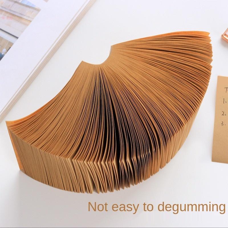 400 Yaprak Kraft Kağıdı Etiket Basit Düz Renk Not N Kez Yapıştır Kalınlaştırılmış Memo Yapışkan Not Kırtasiye Ofis Aksesuarları LS