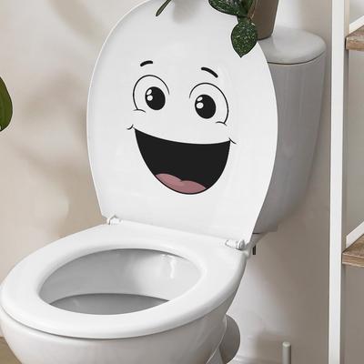Creative and Funny Expression Bathroom Toilet and Toilet Stickers for Home Beautification and Decoration