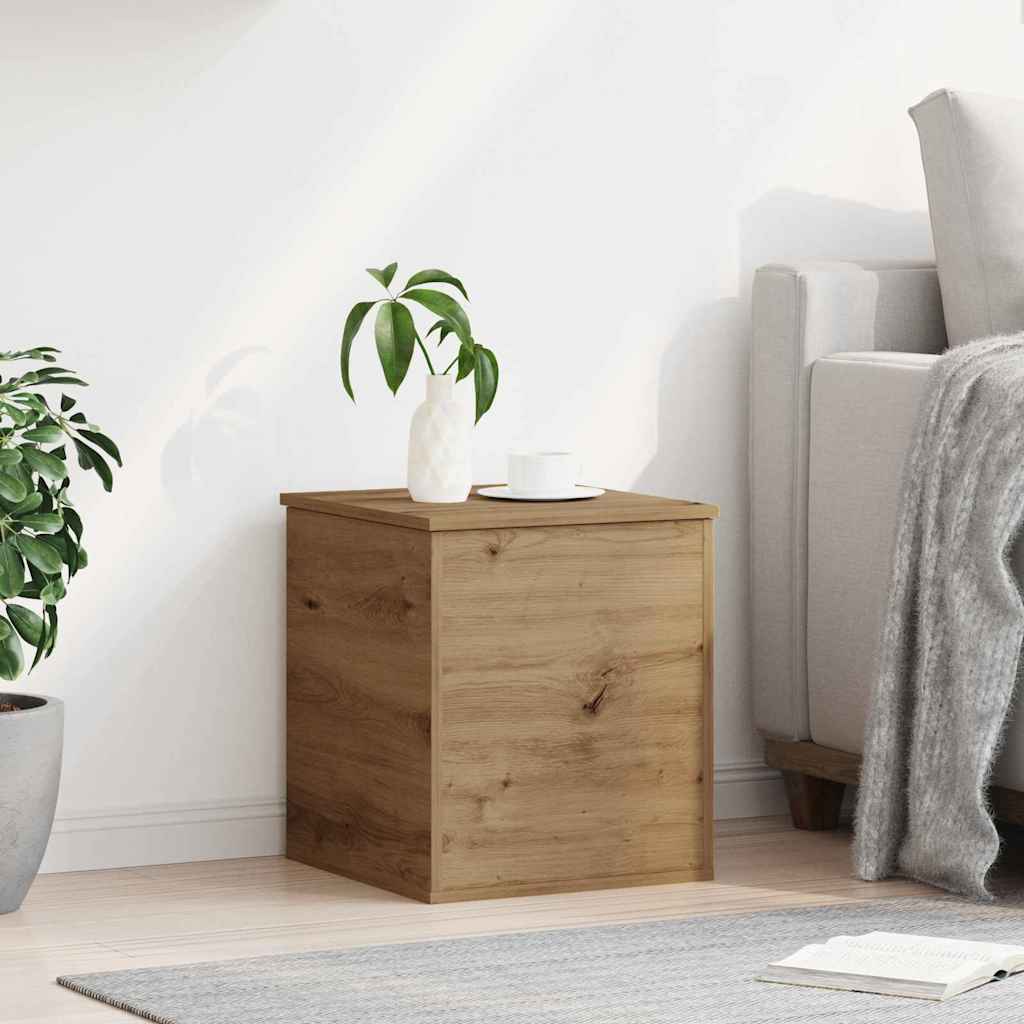 Storage Box Artisan Oak 40 x 42 x 46 cm Wood Based Material