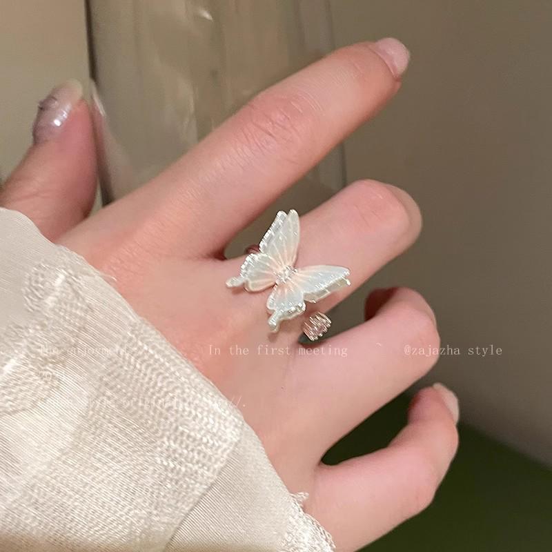 Koreanisches Zirkon-Liebesring-Set – luxuriöse, schlichte Statement-Ringe für einen vielseitigen Stil