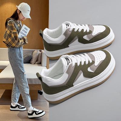 Jarní Nová Korejská Verze Trendy Bílých Bot Dámské Studenty Ležérní Sportovní Boardové Boty Běžecké Boty