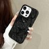 Ins 3D Rose Meteorite Pattern Texture Case For iPhone 16 Pro Max 17 15 14 13 12 11 XS XR X 7 8 Plus Soft TPU Phone Back Cover