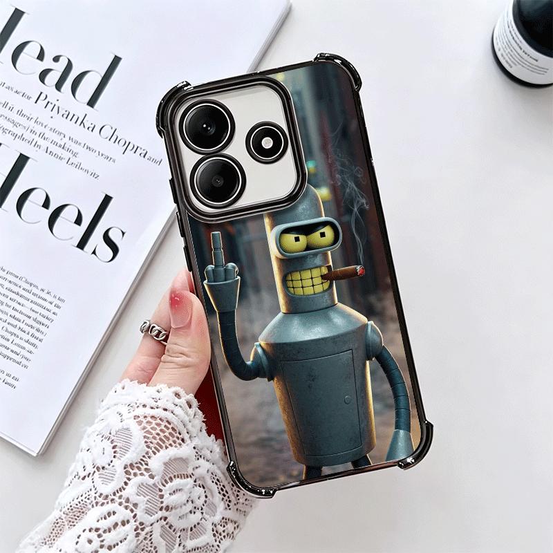 Cartoon Funny F-Futuramas Soft Phone Case For Xiaomi Redmi Note 14 15 Pro Plus 13 12 11S 11T 5G 10 9S 9 Plating Anti-Fall Fundas