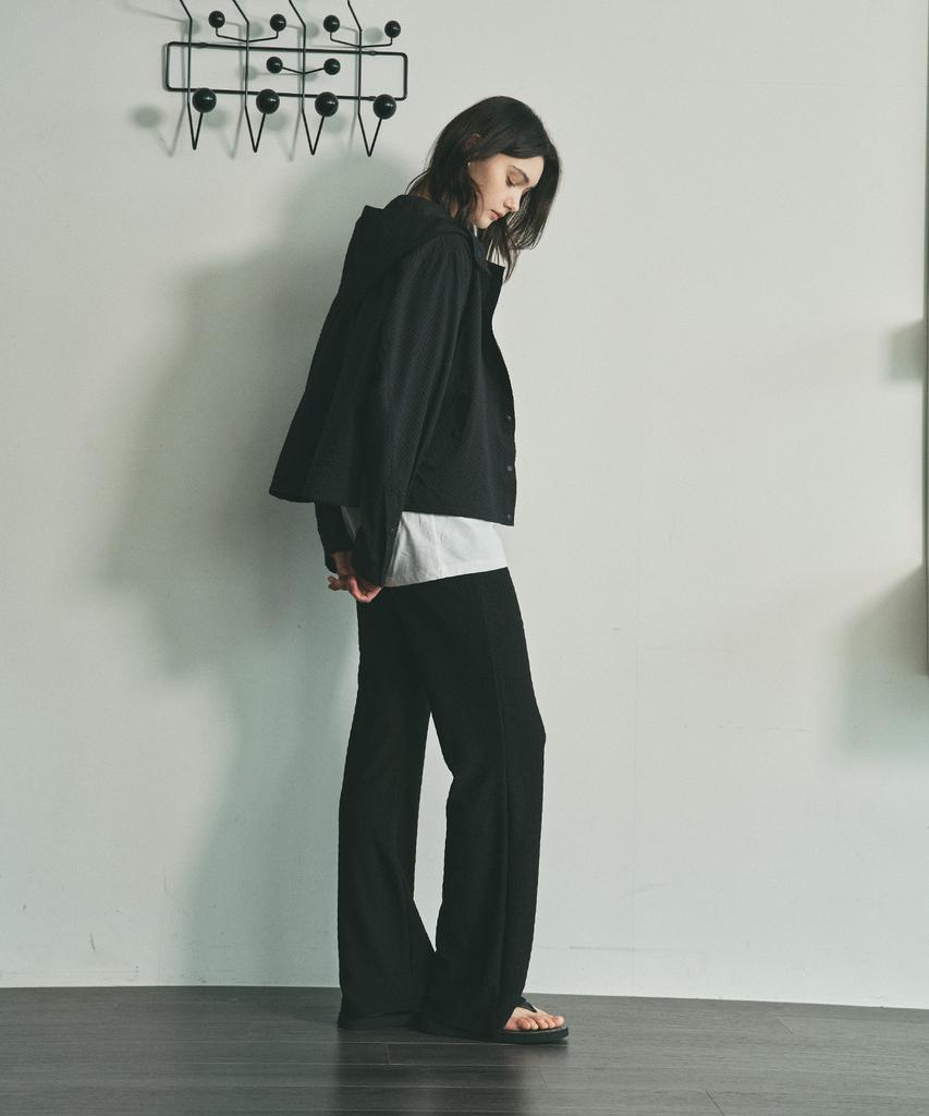 ROIROI Textured Flare Banding Pants - Black