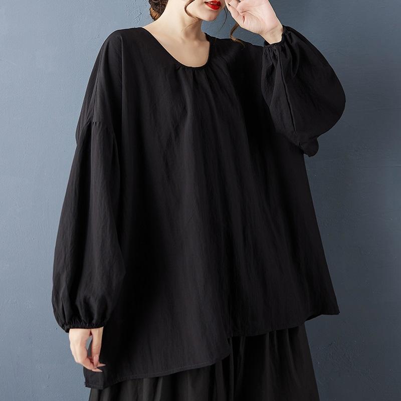 long sleeve oversized cotton Spring autumn tshirt vintage tee t shirt casual loose tops women 2025 t-shirts clothes