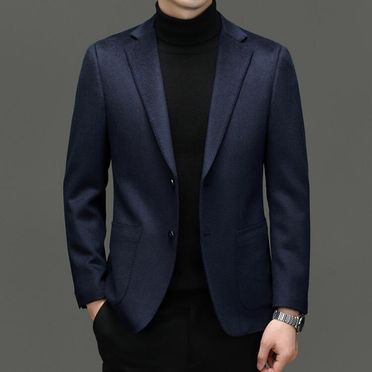 Herren Leichter Luxus Wollanzug - Schlank geschnittene Jacke für Herbst/Winter