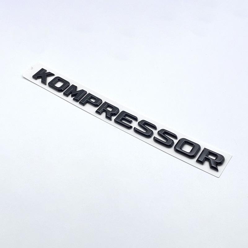 FOR Mercedes Benz Kompressor Emblem Rear Trunk Badge Lettering Chrome Black Logo Stickers CLK SLK SL CLS ML A B C S R Class