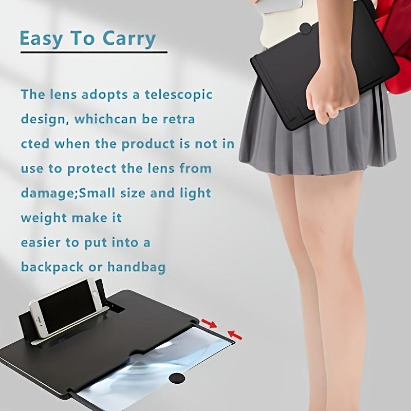 1 Adjustable Phone Holder, High-definition Desktop Magnifying Glass with Pull-out Design, Portable Phone Holder
