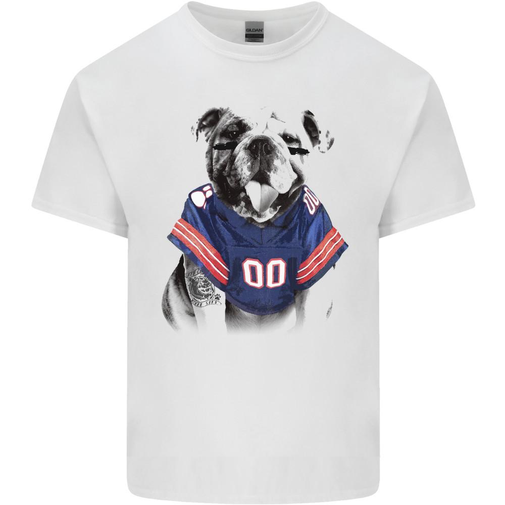 American Football Bulldog With Tattoos Mens Light Cotton T-Shirt Unisex T-Shirt XXXL
