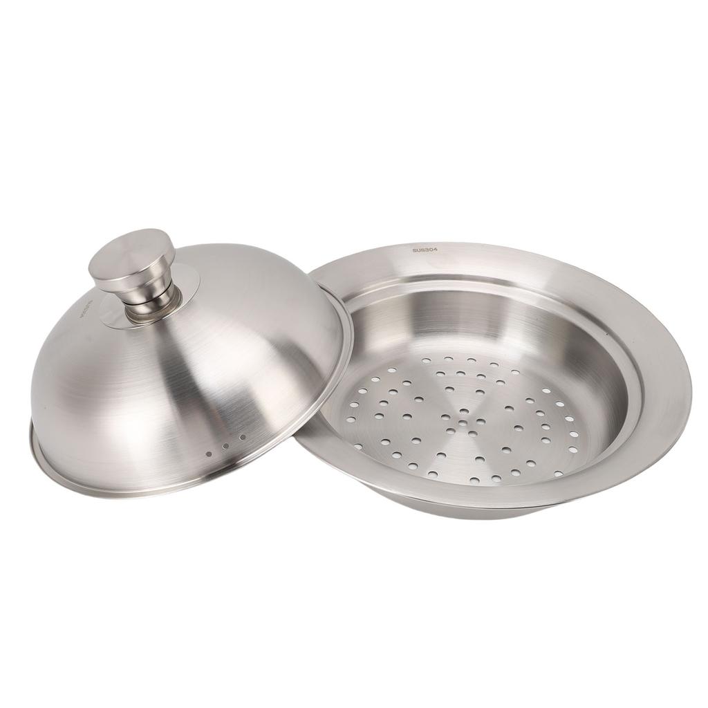 304 Stainless Steel Flying Saucer Rustproof Multifunctional Steam Plate Noddle Drainer for Pot Kitchen Supplies