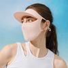 Summer Outdoor Sunproof Mask With Sun Visor Women Cycling Hiking Running Sun Hat Reusable Ice Silk Breathable Mask