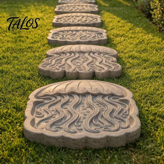 Garden Stepping Stone Form Ocean Themed Silicone Mold for DIY Patio Walkway Path Decor, Reusable Concrete Animal Animals Casting Mold, Sea