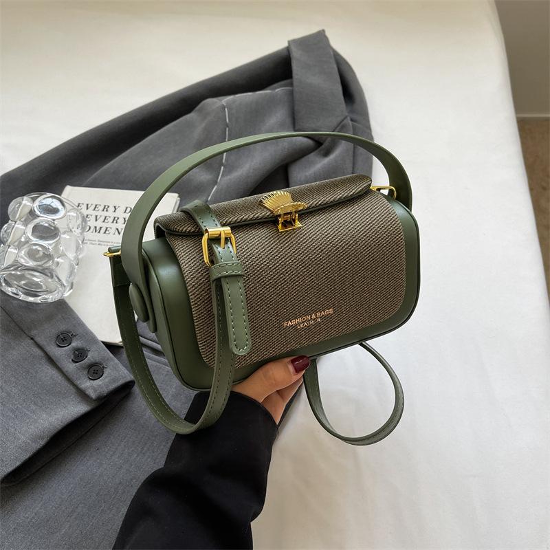 Niche Premium Portable Women's Bags, Light Luxury Texture, Contrasting Colors, Trendy Eye-catching and Versatile Small Square Bags