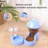 Cat Automatic Feeder Water Dispenser 350Ml/1.8Kg Large Capacity Food Container Small Dog Cat Feeding Drinking Bowl Anti Slip Decoration