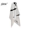 Halloween Hanging Ghost Decorations Scary Decor, Spooky Bat Print Decor for Porch Floating Tree Decoration Tree, Glow-in-the-Dark Outdoor Front