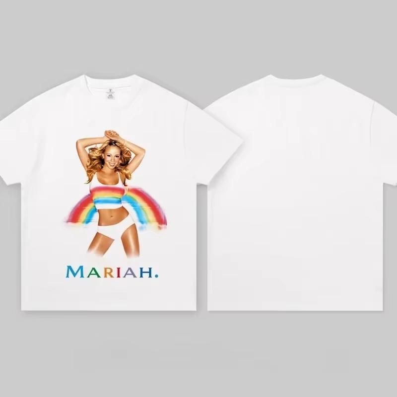 

Mariah Carey Concert Paired with Summer Short-sleeve T-shirts for Female Fans Including T-shirt and Ticket Set women clothes S