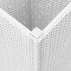 Vidaxl Garden Planters, 2 Pcs, White, 32.5X32.5X57, Pp