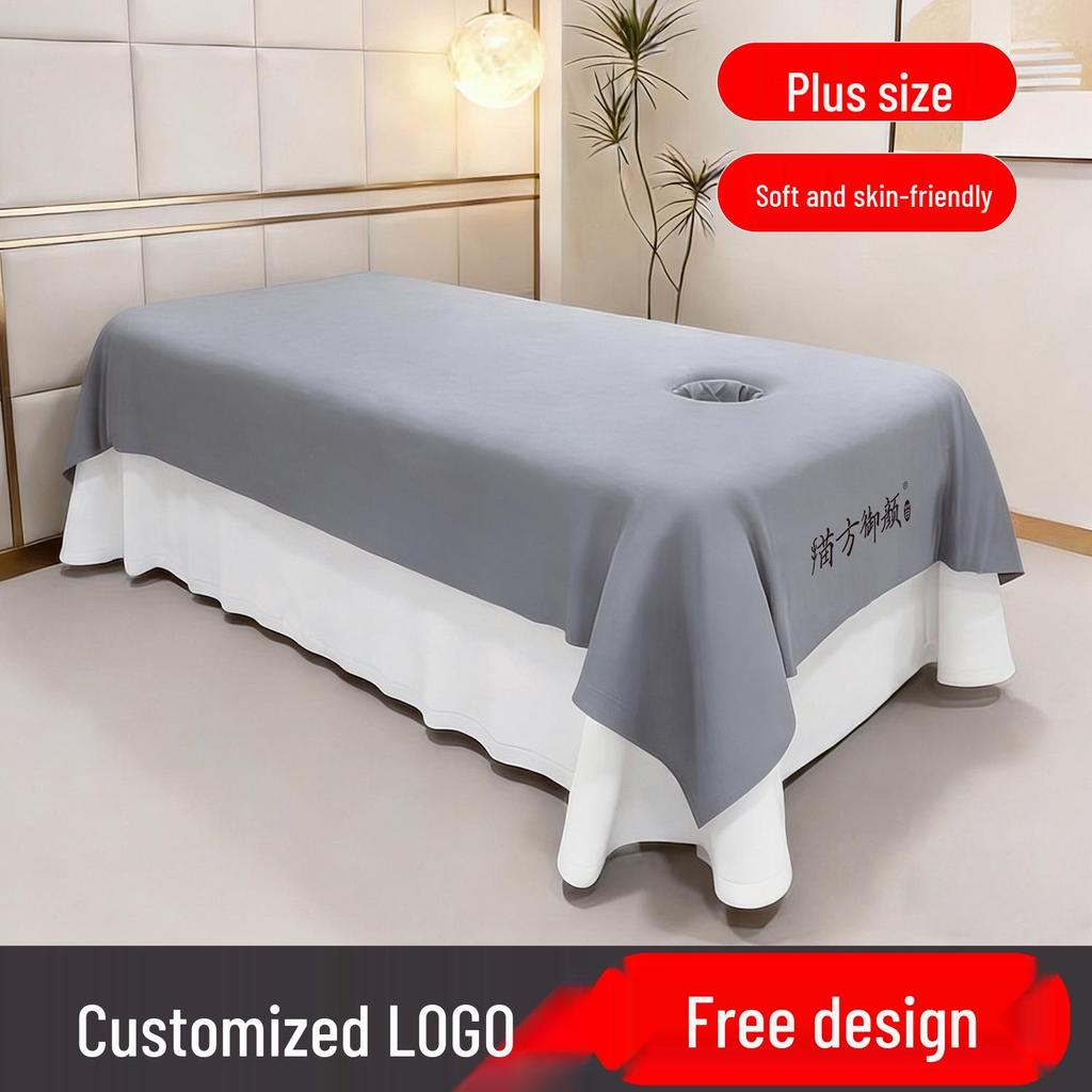 Luxury Stain-Resistant Cotton Salon Bed Sheets - All-Season Universal Bedding Towel for Shampoo Therapy