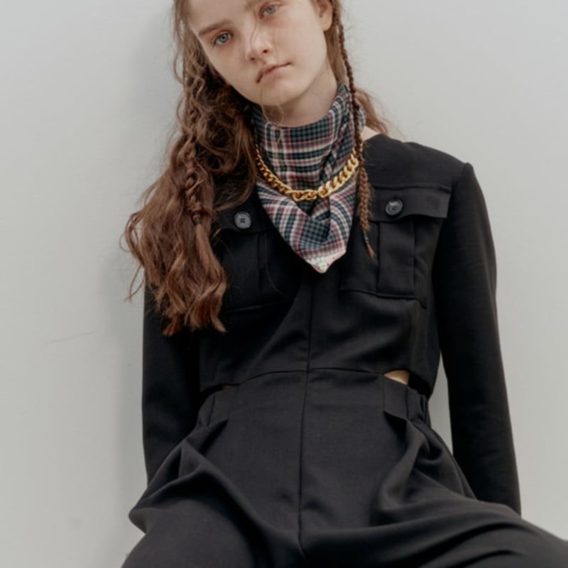 FAKEMAMA SQUARE CHECK VINTAGE SCARF_PINK