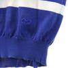 Salvatore Ferragamo made in Italy Border Pattern Long sleeve knit L blue Men's Used