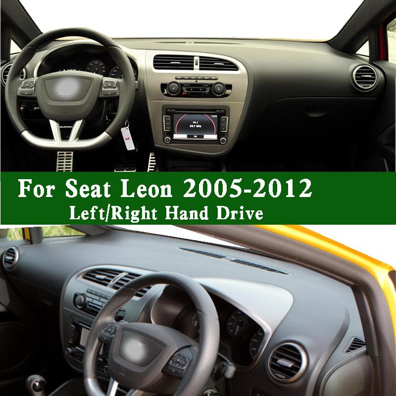 For Seat Leon Cupra R 1P1 2005-2012 Dashmat Dashboard Cover trument Panel Sunscreen Pad Dash Mat Anti-Dirt Proof Ornaments
