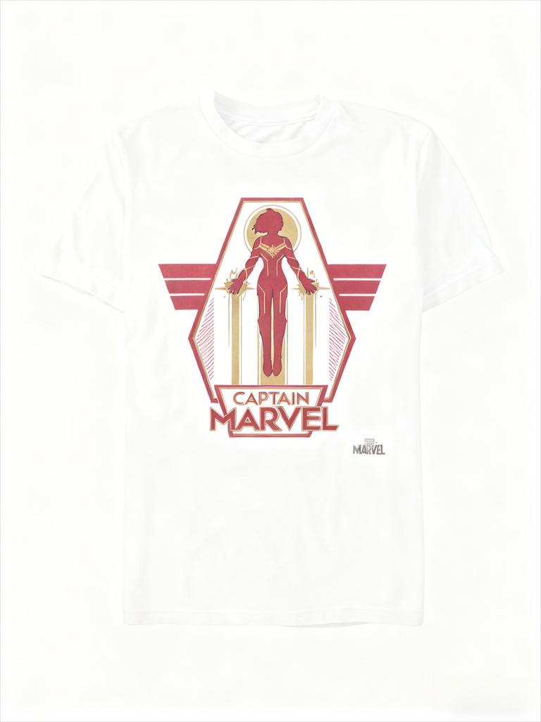 Echte 2026 New Captain Flying Comic Print Übergröße Herren- und Damen-Kurzarm-T-Shirts mit lockerem Rundhalsausschnitt