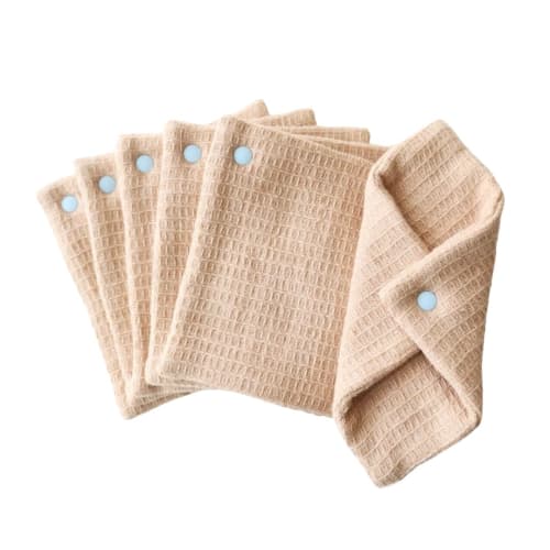 

Hanafu Kiwami Snap-on Liners, Square, Small, Pack of 6, for Discharge, Panty Liners, Cloth Sanitary Pads, 100% Organic Cotton, Fluffy, Prevents Moistu