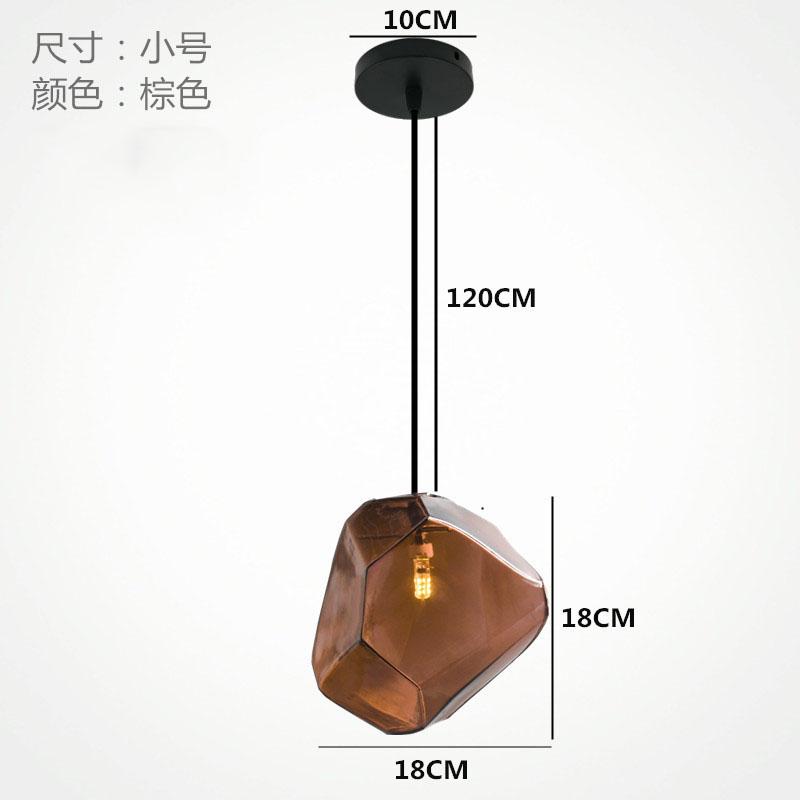 Simple Stone Glass Pendant Light Colorful Indoorp The Restaurant Dining Room Bar Cafe Shop Lighting Fixture