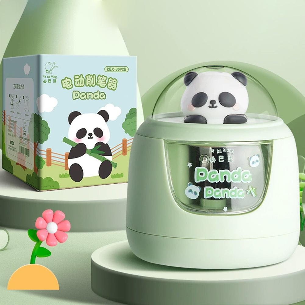 Fully Automatic Pencil Sharpener Cartoon Cute Portable Electric Pencil Sharpener Students Stationery Study Office Supplies