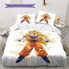 Dragon Ball Super Pattern Bedding,Quilt Set Quilt Cover Pillowcase Home Birthday Gift (1 * Duvet Cover + 2 * Pillowcase, Without Core)