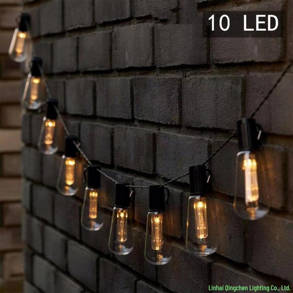 Edison Solar Papaya String Lights - Retro Outdoor Waterproof Decor