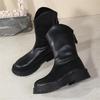 Retro Thick-soled Thick-heeled Martin Boots Winter New Ins Trendy Short Boots British Wind Locomotive Single Boots