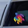 JT161#12x13cm Sea Turtle Rainbow Vinyl Sticker For Windows, Trucks, Cars, Laptops Decal
