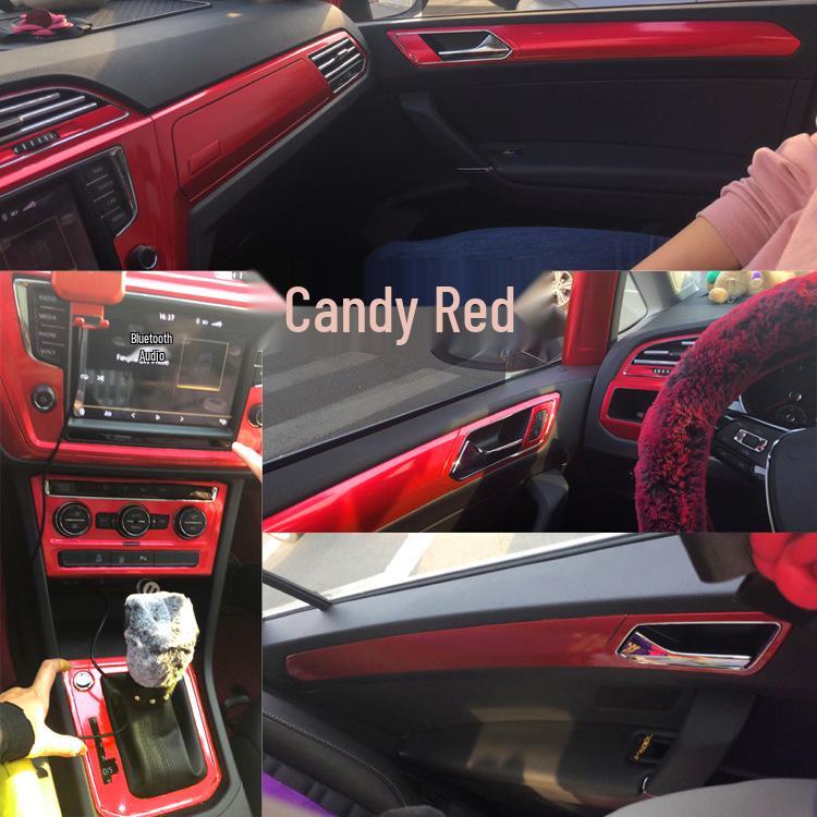 Carbon Fiber Protective Stickers for Touran L Interior and Console